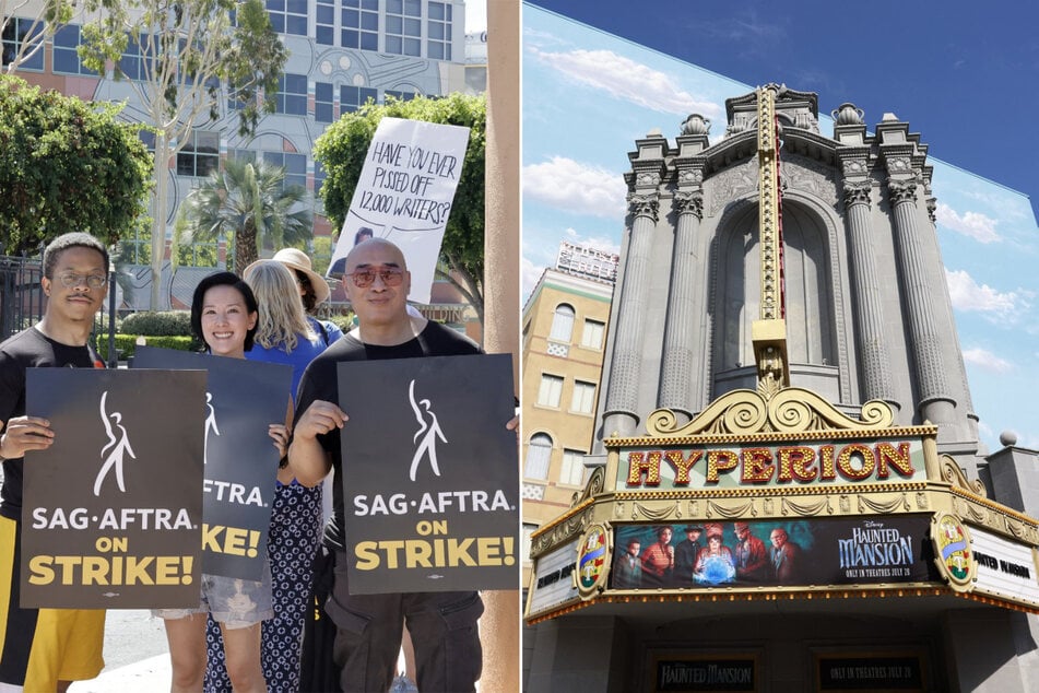 Haunted Mansion had a muted world premiere at Disneyland with the Hollywood double strike underway.