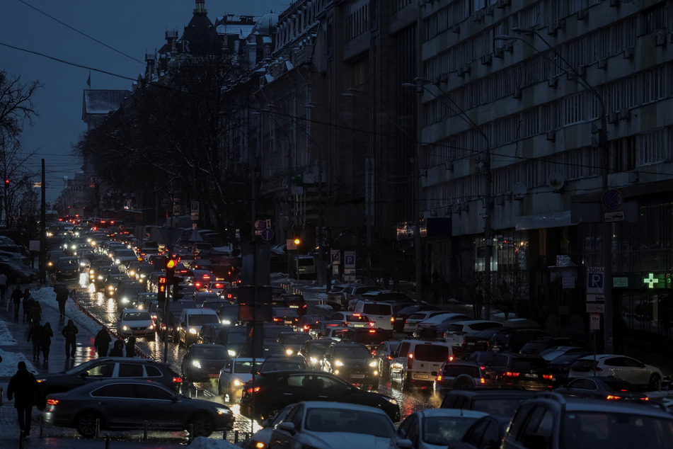 Traffic in Kyiv spiraled out of control after Russian attacks caused a blackout and the subway was shut down.