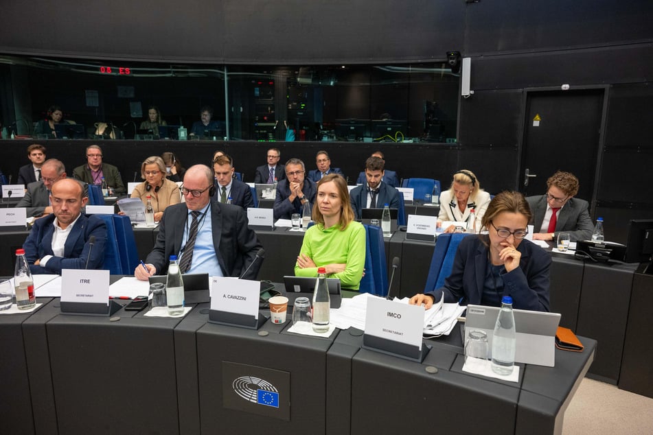 Cavazzini (2.v.r.) bei einer Sitzung des Europa-Parlaments in Straßburg.