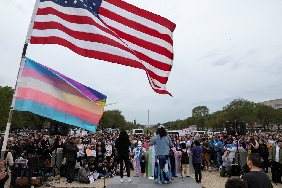 Marches in support of trans rights were held in Washington DC and all over the US.