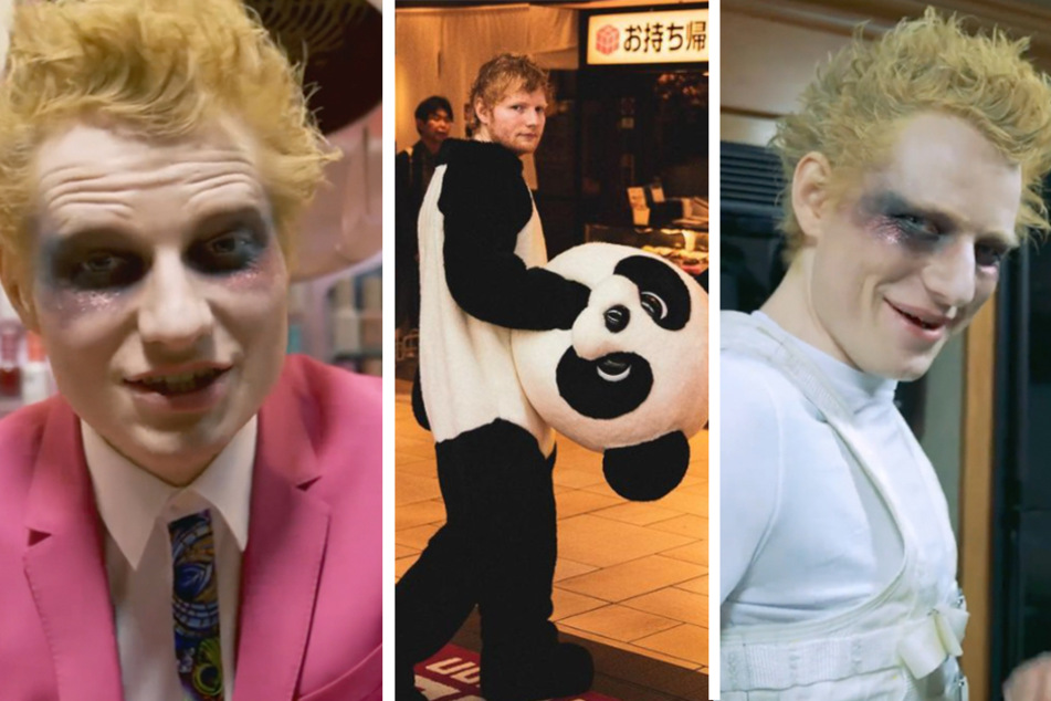 Ed Sheeran has a history of dressing up in outlandish outfits, carrying on the tradition in his music video for Bad Habits