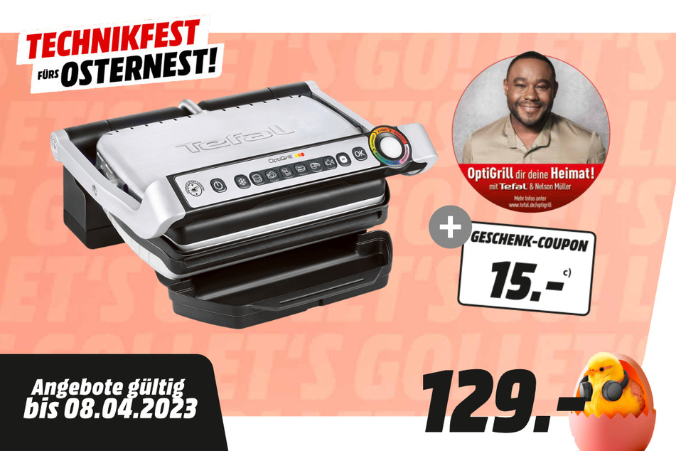 Tefal-Kontaktgrill für 129 Euro + 15-Euro-Coupon.