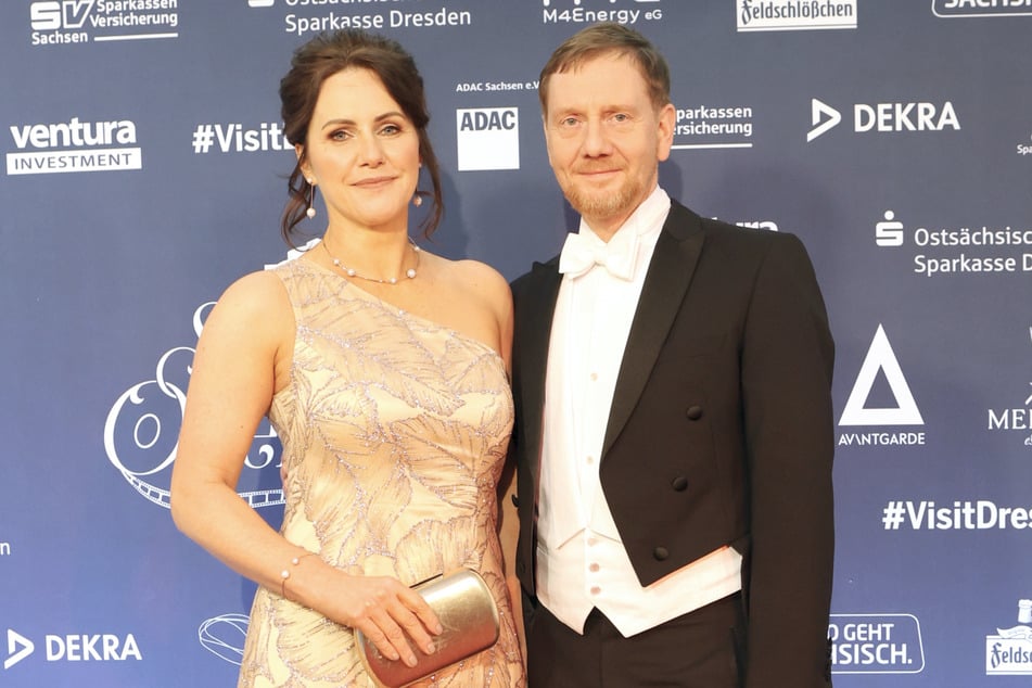 Mittlerweile Stammgäste: Ministerpräsident Michael Kretschmer (50) und Ehefrau Annett Hofmann.