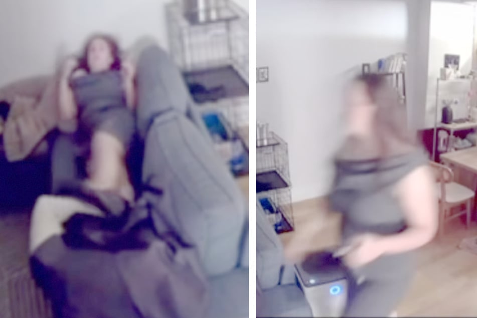 Eine Überwachungskamera filmte eine fremde Frau in der Wohnung einer Urlauberin.