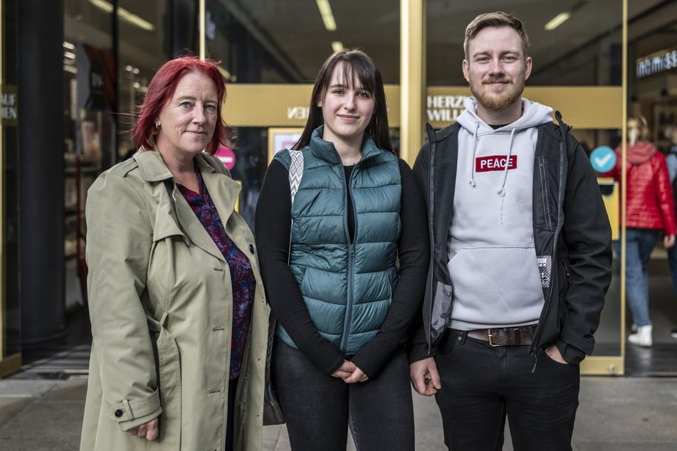 Simone Döhne (54), Nadin Eichhorn (22) und Erik Mohr (25).