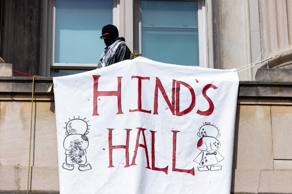 Columbia University students occupy the New York City campus' Hamilton Hall in April 2024 and rename it Hind's Hall in honor of Hind Rajab.