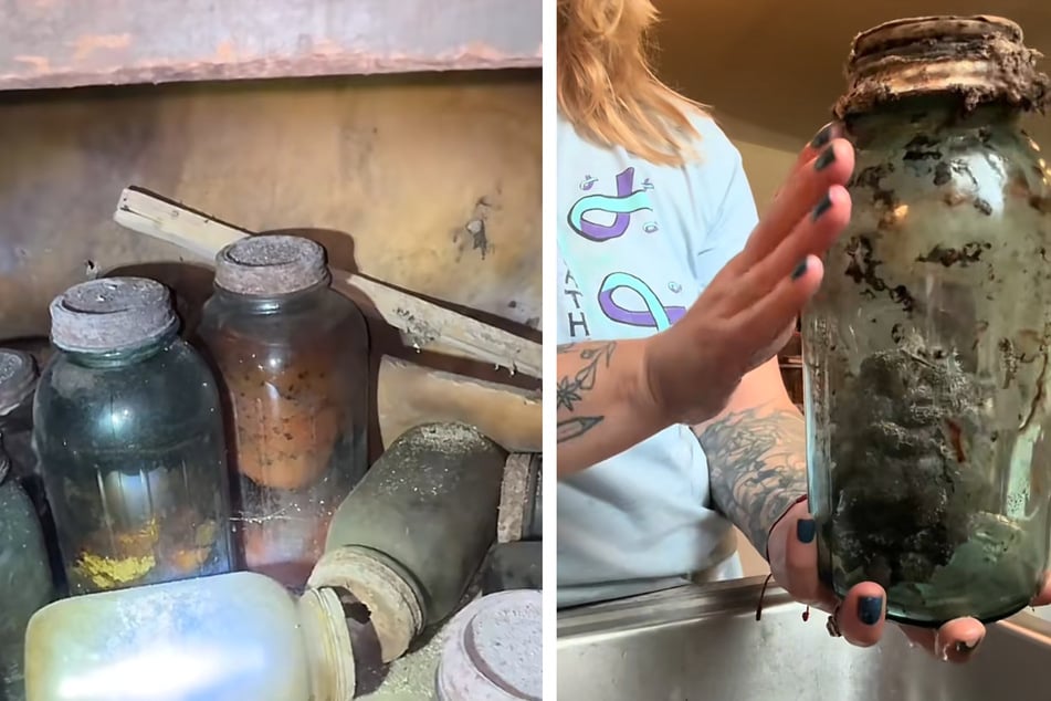 In einem 200 Jahre alten Haus in Michigan (USA) stießen die neuen Besitzer auf Dutzende Einmachgläser.