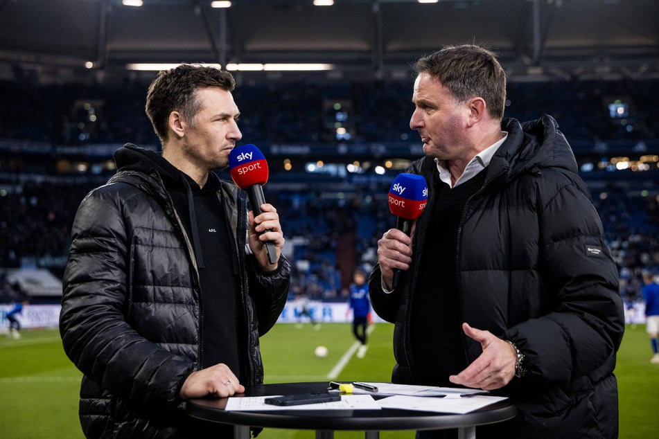Zuletzt war Sören Gonther (l., mit Thomas Wagner) auch Zweitliga-Experte bei Sky. Ob er morgen in Kiel noch einmal darf?