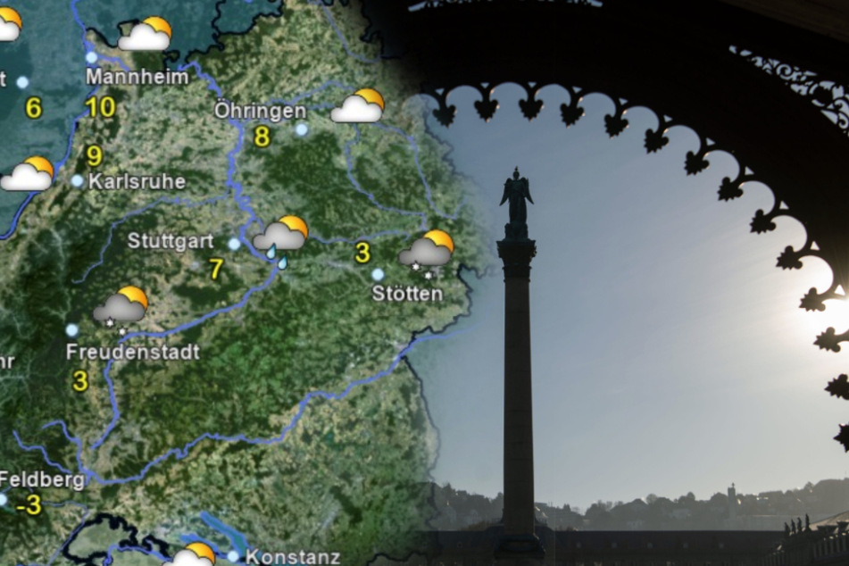 So wird das Wetter in Baden-Württemberg. (Fotomontage)