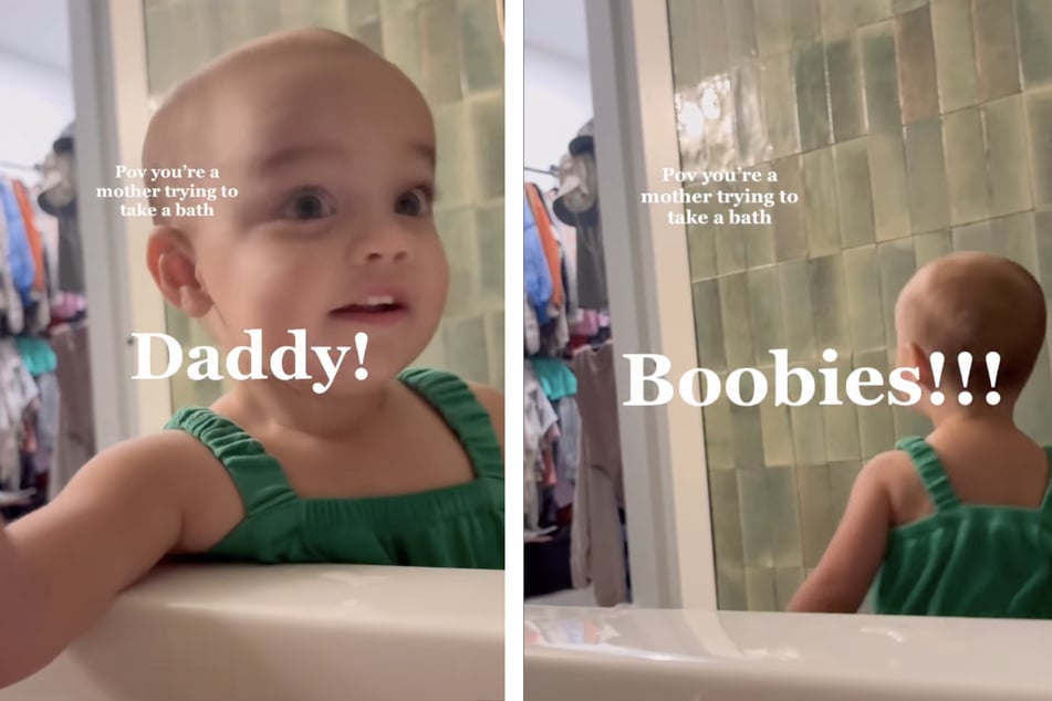 La petite Myla a dérangé sa maman pendant son bain bien mérité. Ce que la fillette a découvert, elle a dû le dire immédiatement à son père.