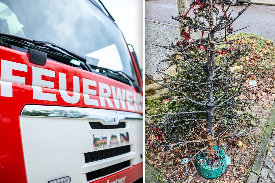 Weihnachtsbaum steht in Flammen: Sechs Verletzte, darunter ein sechs Monate altes Baby
