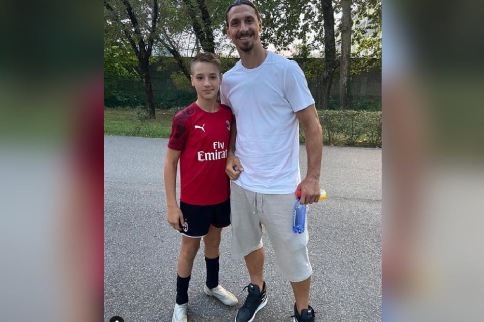 Francesco Camarda traf schon sein großes Idol Zlatan Ibrahimović (41).