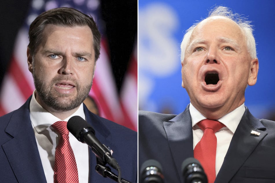 Republican JD Vance (l.) and Democrat Tim Walz are in conversations with CBS News about a 2024 vice-presidential debate, potentially on October 1.