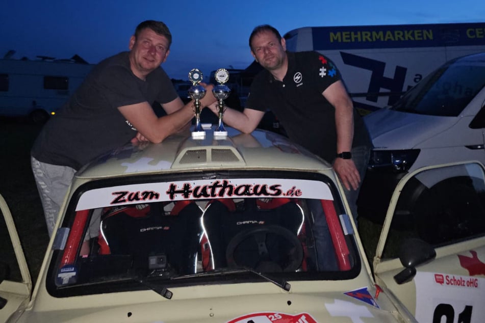 Gehen heute beim Lößnitzer Rallye-Sprint ins Rennen: Michael Schröder (r.) und Stefan Kupsch.