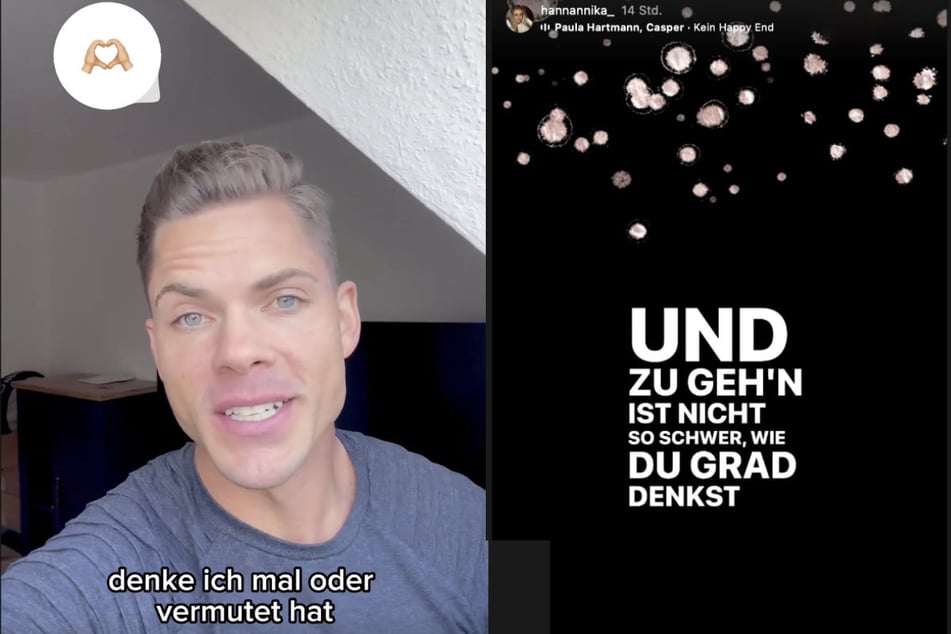 Während Cedric die Trennung in einer Instagram-Story nun offiziell bestätigte, teilte Hanna nur die Zeilen aus dem Song "Kein Happy End".