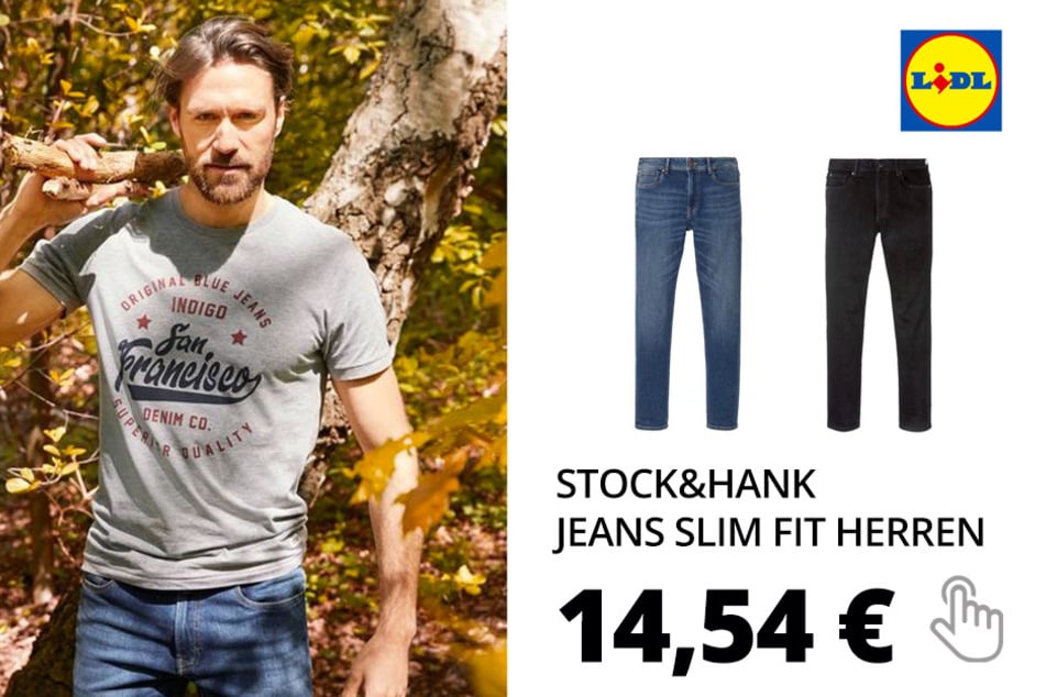 Stock&Hank Jeans Slim Fit Herren, 5-Pocket-Style, mit Baumwolle
