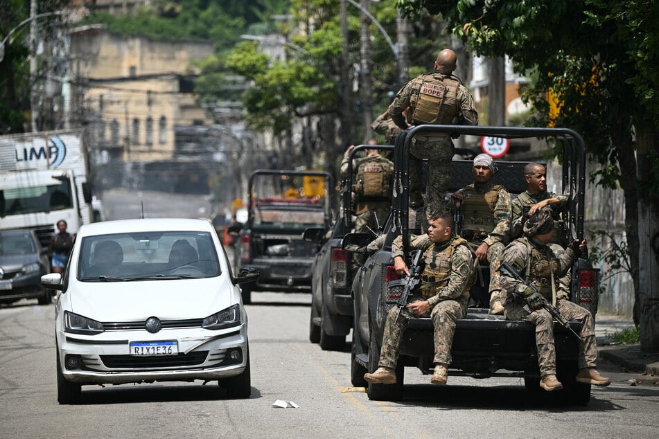 Die brasilianische Militärpolizei am Mittwoch im Einsatz in Rio de Janeiro.
