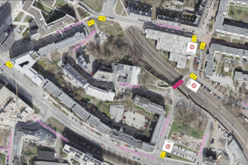 Die Stadt skizziert auf diesem Plan der neue Weg für Fußgänger und Fahrradfahrer.