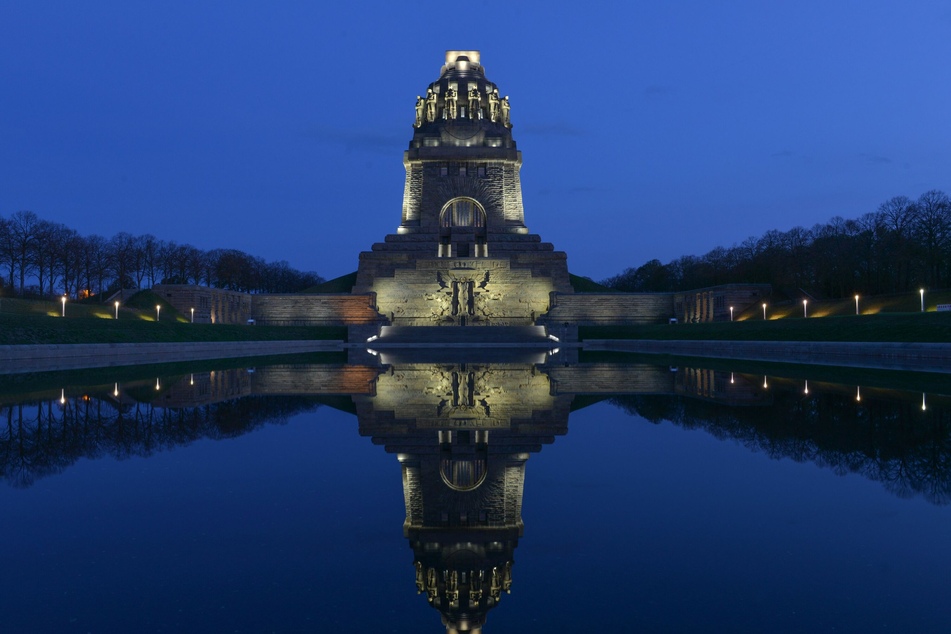 Ob mit Feuerwerk oder ohne, vom Völkerschlachtdenkmal hat man immer einen atemberaubenden Blick.