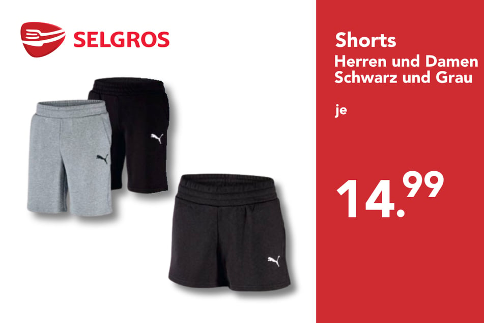 Puma Shorts für Herren und Damen für 14,99 statt 21,99 Euro.