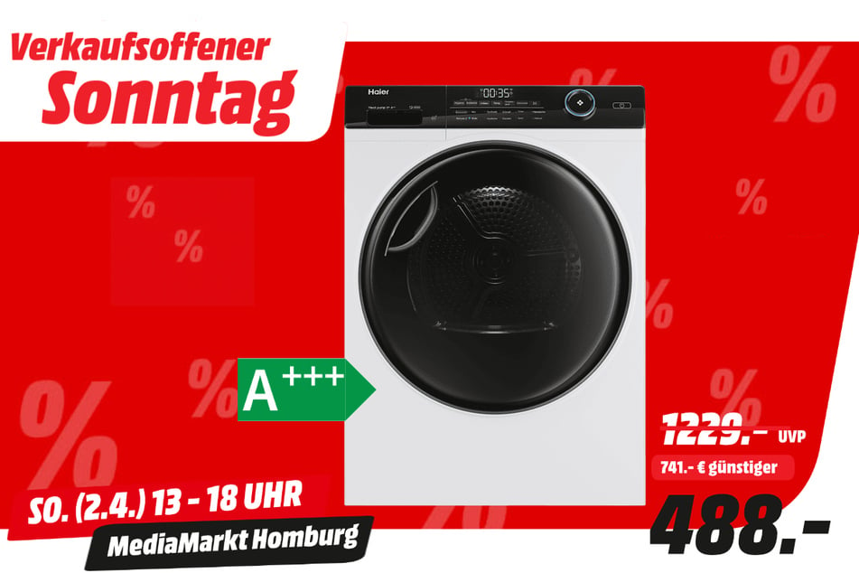 Haier-Trockner für 488 statt 1.229 Euro.