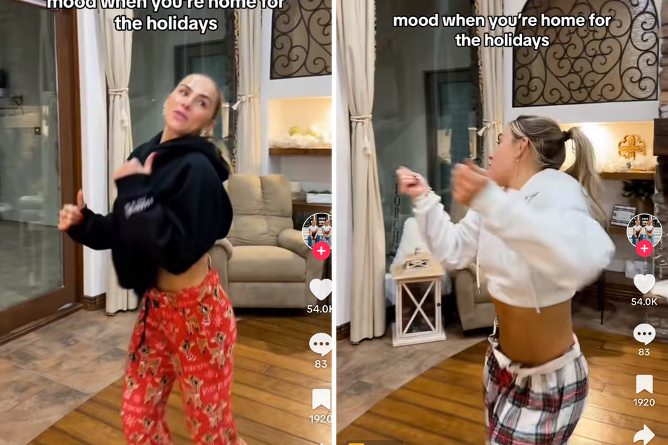 The Cavinder twins are back in Arizona for the holidays, and they're unleashing their "happy dance" extravaganza in a viral TikTok video.