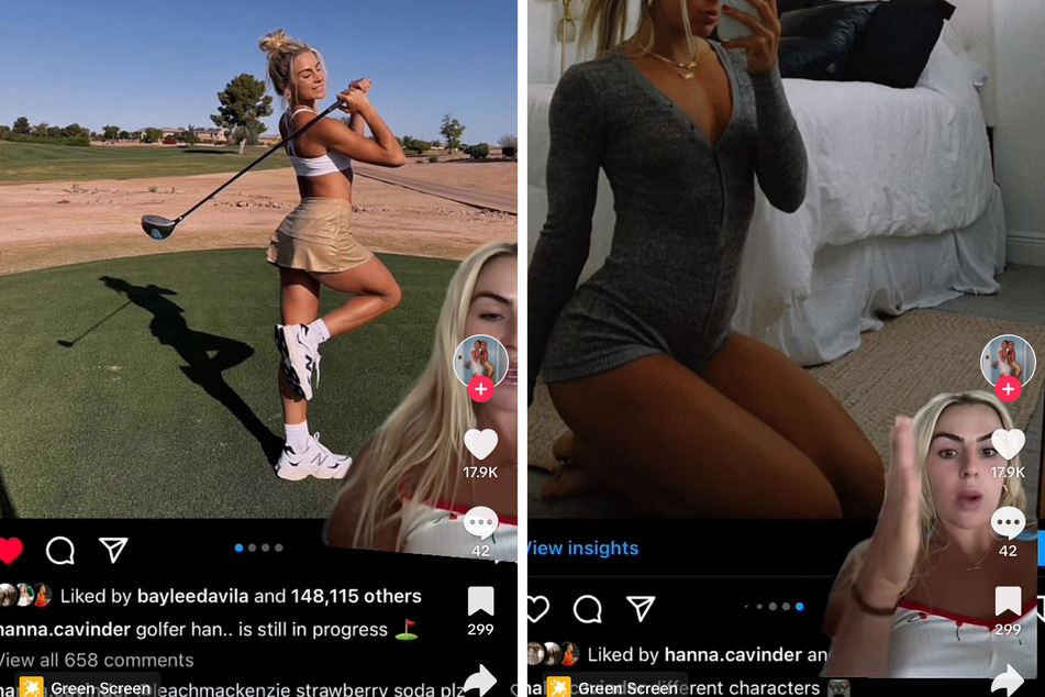 In a hilarious new TikTok video, Haley Cavinder playfully called out her twin sister Hanna for copying her Instagram photos.