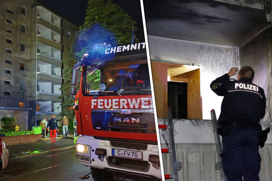 Chemnitz: Wohnungsbrand in Chemnitz: Mieter vorläufig festgenommen