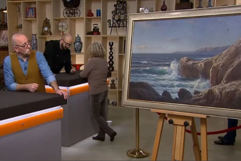"Bares für Rares"-Moderator Horst Lichter (63, l.) findet das Öl-Gemälde "außerordentlich gut gemalt".