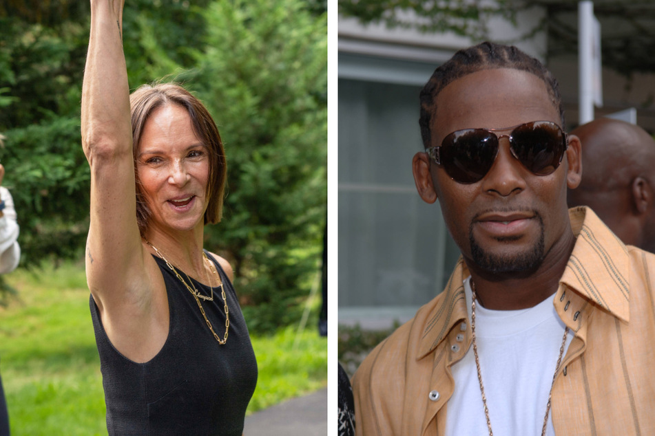 Jennifer Bonjean celebrated in the moments after helping to get her client Bill Cosby released from prison (l.). R. Kelly (r.) has now enlisted her help.