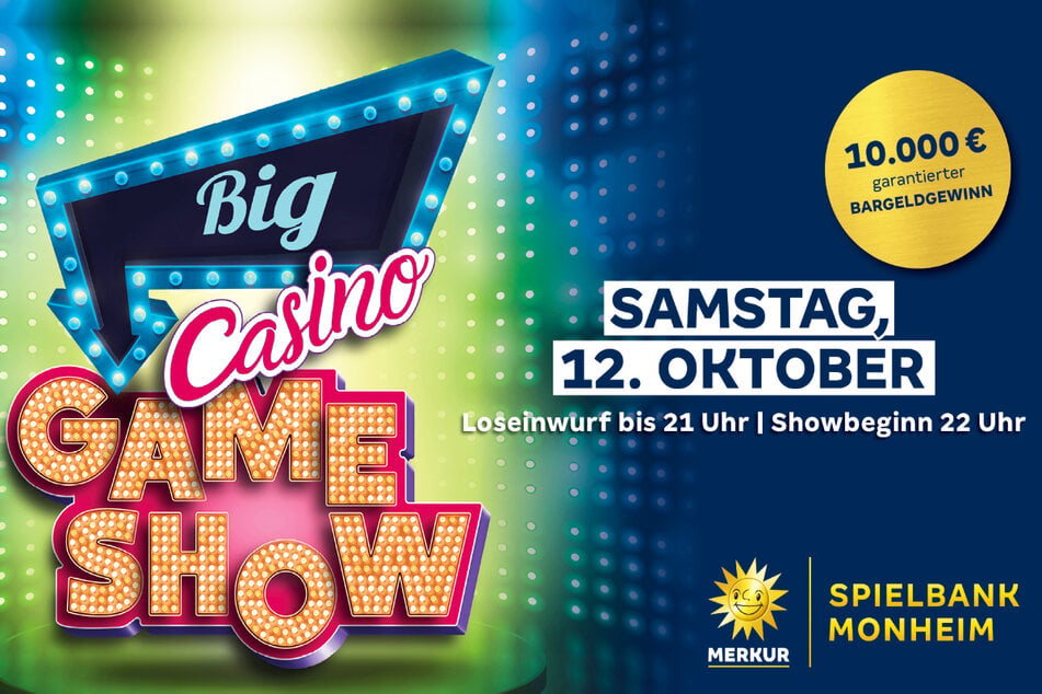 Die Big Casino Gameshow findet am Samstag (12.10.) ab 22 Uhr statt. Cash Cookies gibt's bereits ab 20 Uhr.