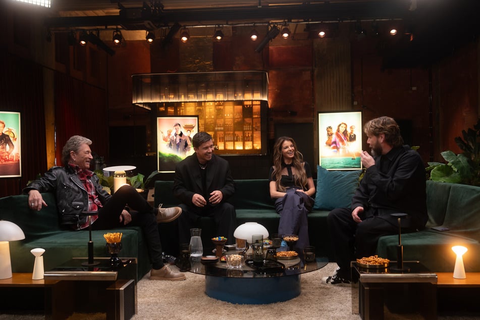 Peter Maffay (76, v.l.n.r.), Nico Santos (33), Yvonne Catterfeld (46) und Rea Garvey (53) begeben sich auf Musikreise rund um den Globus.