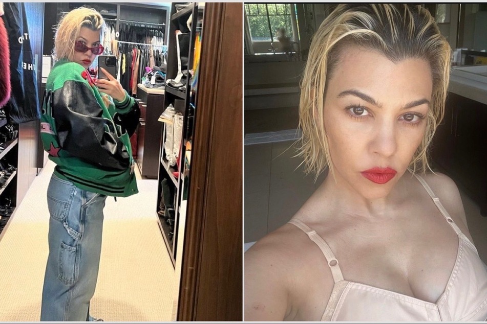 Kourtney Kardashian gave a life update on Instagram where she continued to sport her blonde 'do.