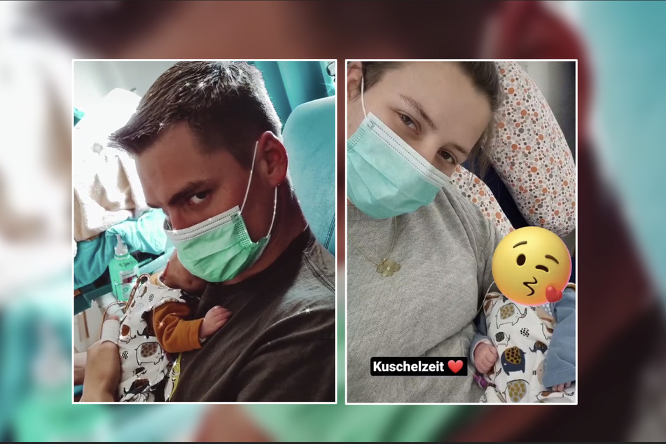 Angekommen im Krankenhaus, wird sofort gekuschelt. Hunger haben die beiden Brüder natürlich auch.