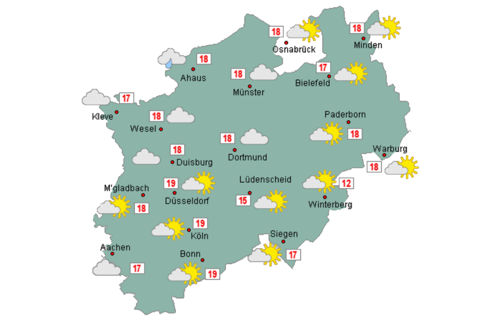 Am Freitag werden es bis zu 19 Grad in Köln.