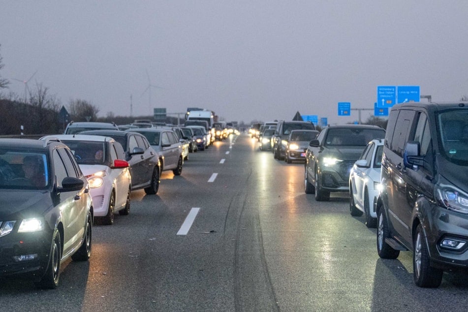 Bei Leipzig wurde die A14 voll gesperrt.
