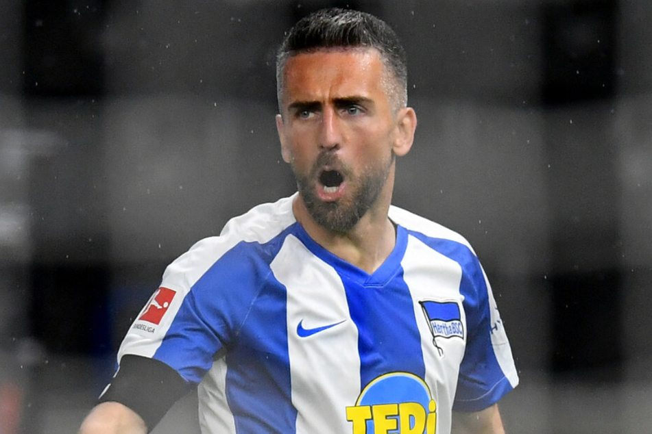 Vedad Ibisevic jubelt über seinen Treffer gegen Union.