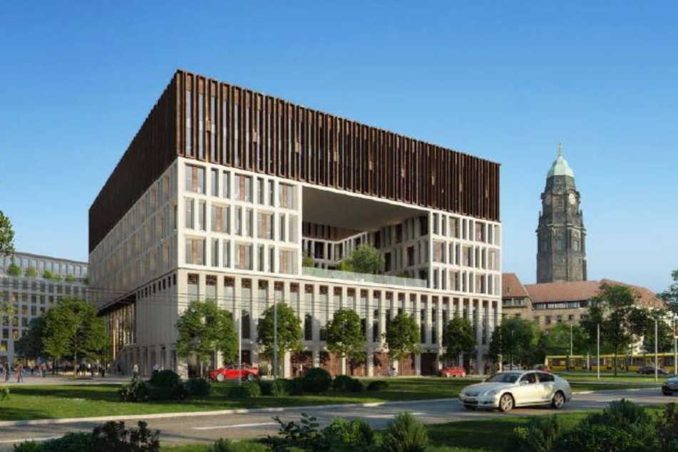 So soll das Neue Verwaltungszentrum nach der Fertigstellung 2025 aussehen.