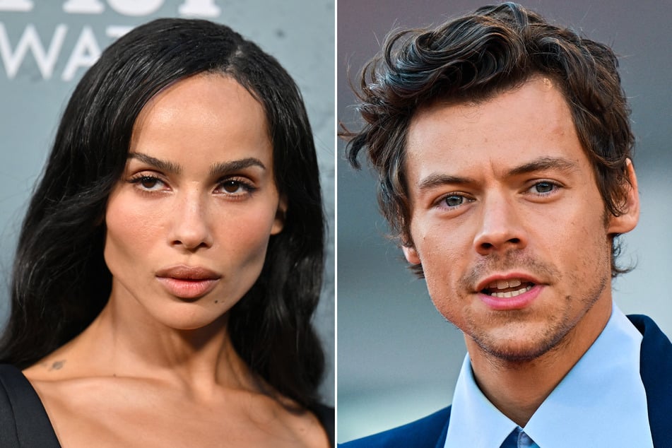 Harry Styles (r.) and Zoë Kravitz were caught packing on the PDA during recent dates across Europe.