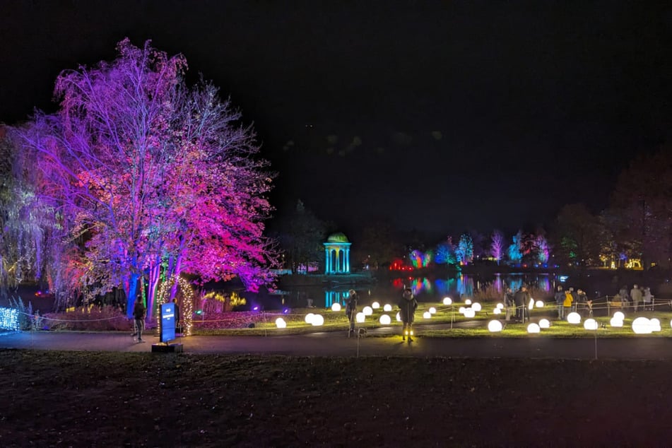 Kunterbunt kommt der agra-Park rund um den Teich daher - ein schöner Anblick.