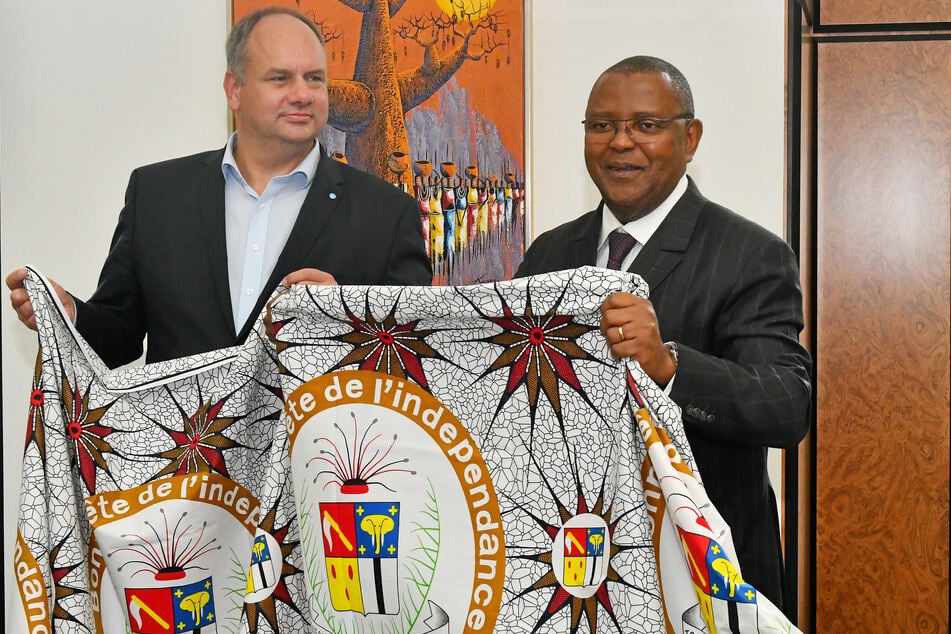 OB Dirk Hilbert traf seinen Amtskollegen aus Brazzaville Ende September 2019 in Dresden.