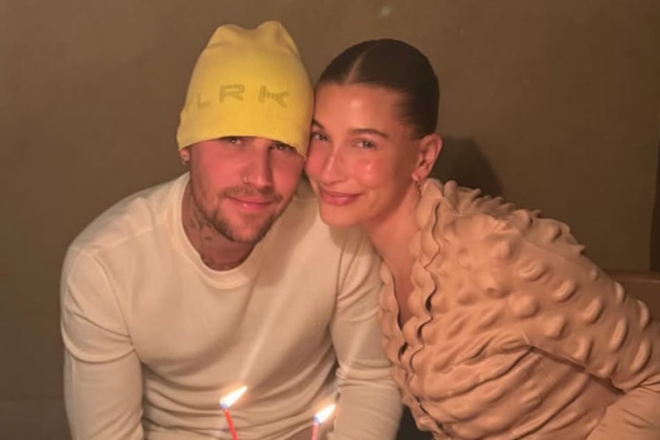 Justin Bieber (l) spent his birthday with his wife Hailey (r) after the pair attended this year's Grammys.