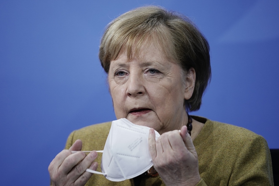 Bundeskanzlerin Angela Merkel (66, CDU), nimmt an der Pressekonferenz nach den Beratungen von Bund und Ländern über weitere Corona-Maßnahmen teil.