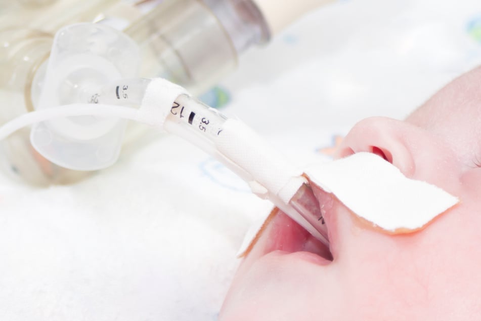 The newborn was rushed to the nearest hospital. His condition is now stable (stock image).