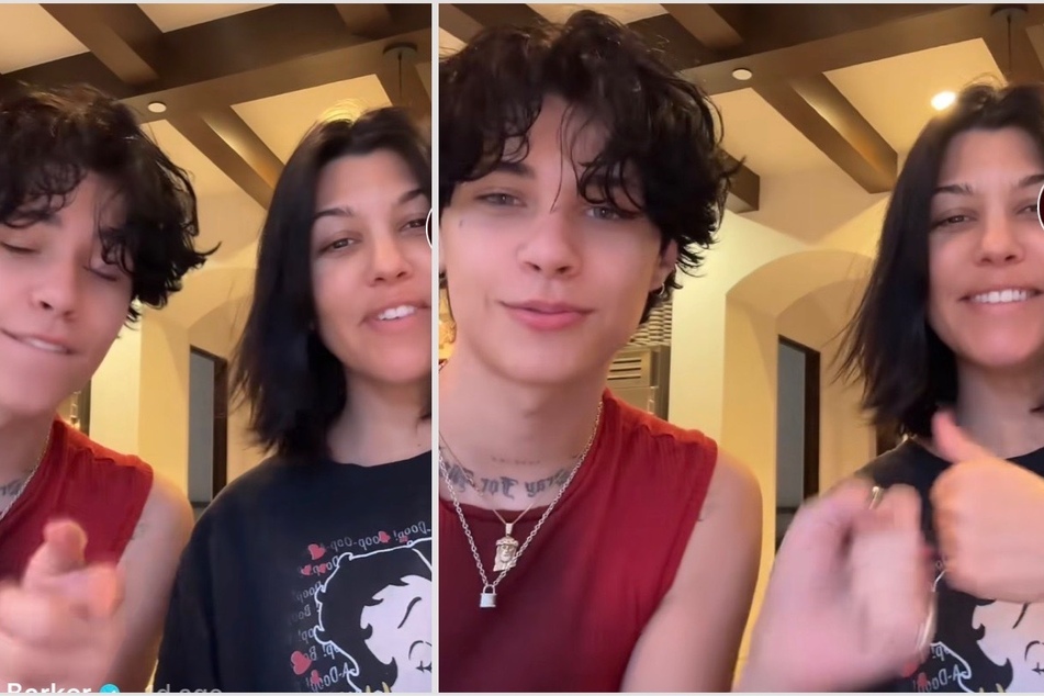 Kourtney Kardashian is a super stepmom, as she made a surprise appearance on her stepson Landon Barker's TikTok.