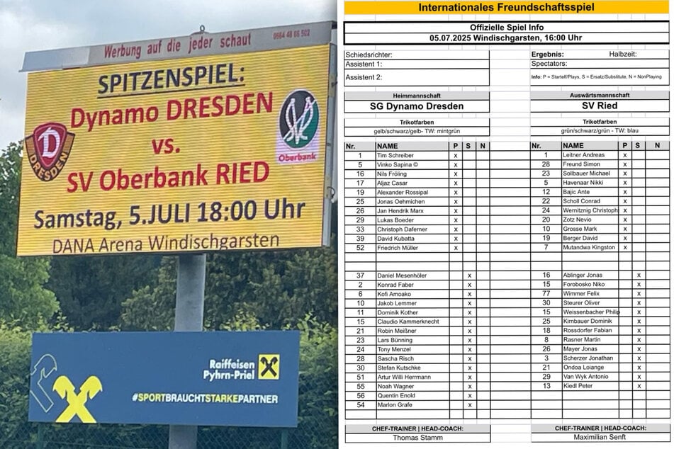 Das Spiel findet - anders als auf dem Schild geschrieben - tatsächlich 16 Uhr statt.