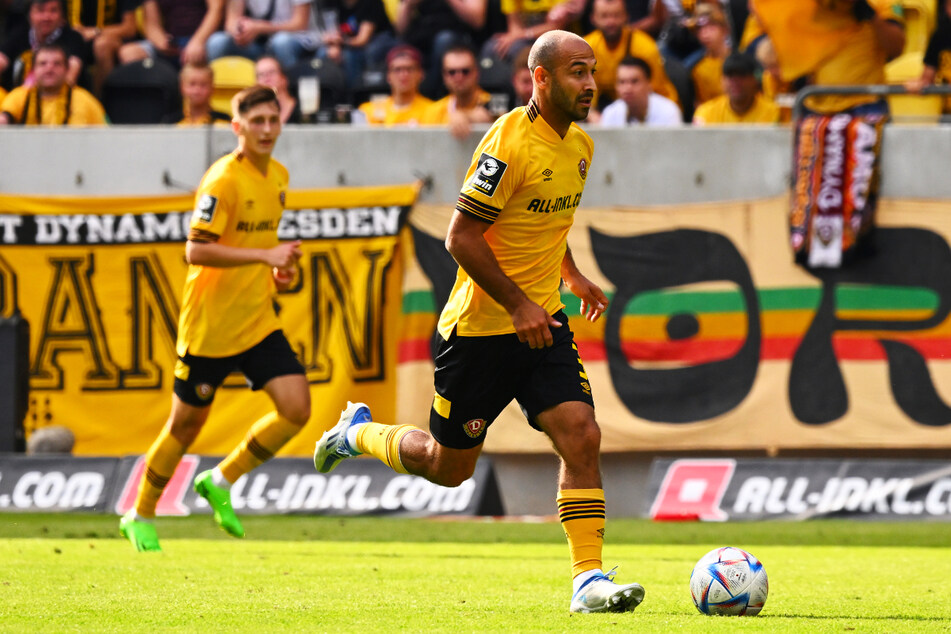 Akaki Gogia (30, r.) feierte kurz nach seiner Verpflichtung direkt sein Comeback für Dynamo Dresden.