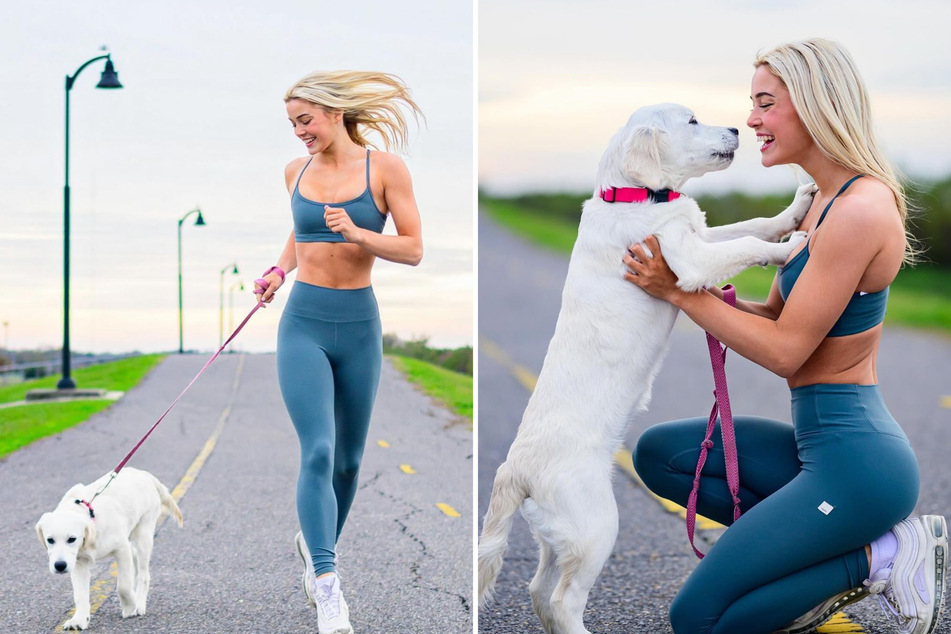 LSU gymnast Olivia Dunne and her furry friend Roux teamed up to showcase Pro Plan Sport for dogs in a viral internet collaboration.