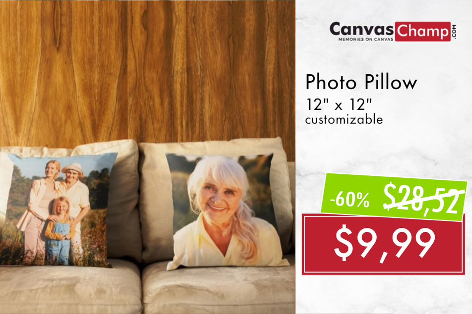 CanvasChamp has Photo Pillows on sale now for Mother's Day.