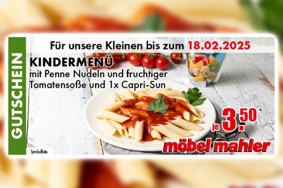 Einfach Coupon auf dem Handy an der Kasse vorzeigen, sparen und die Kindermenü genießen.